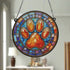 A Paw Print Stained Glass Effect Suncatcher
